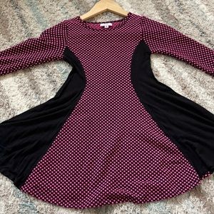 sofi girls dress magenta and black